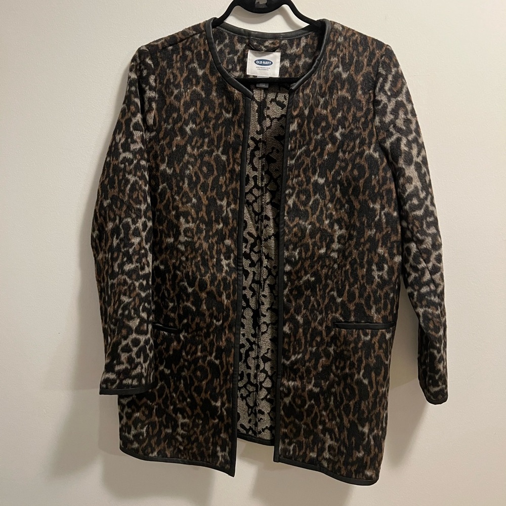 Old Navy small leopard jacket. Never worn